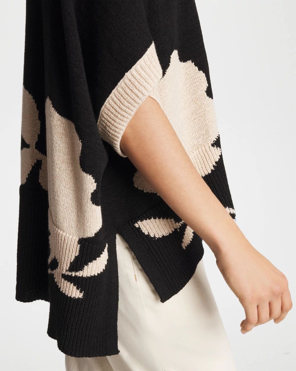 Kansai Bloom Intarsia Poncho | Chico's